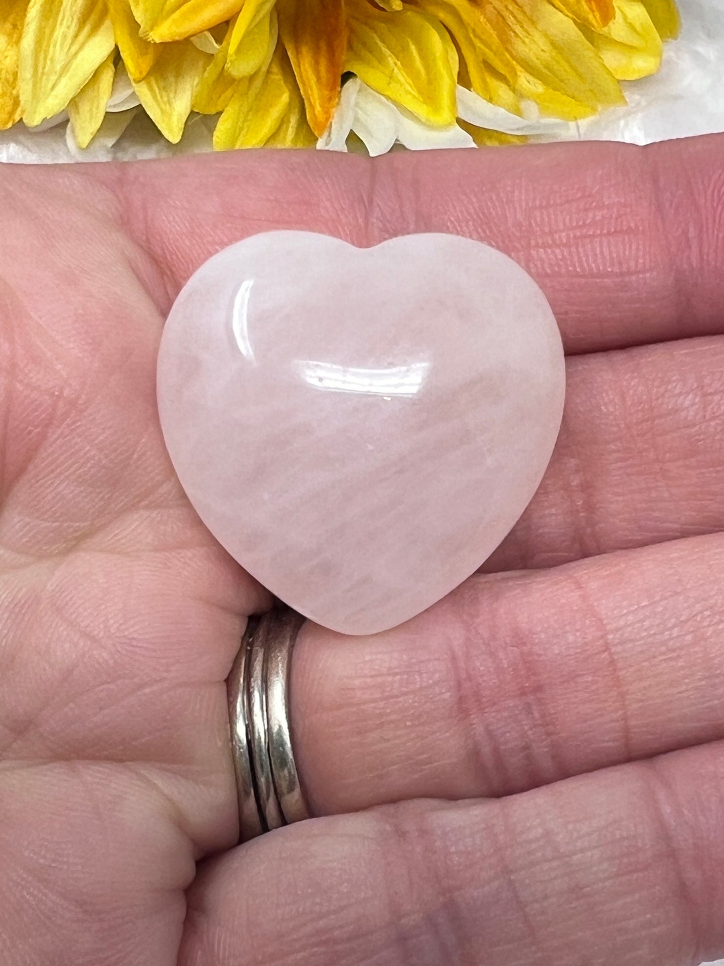 Rose Quartz Heart Shape "Strength"