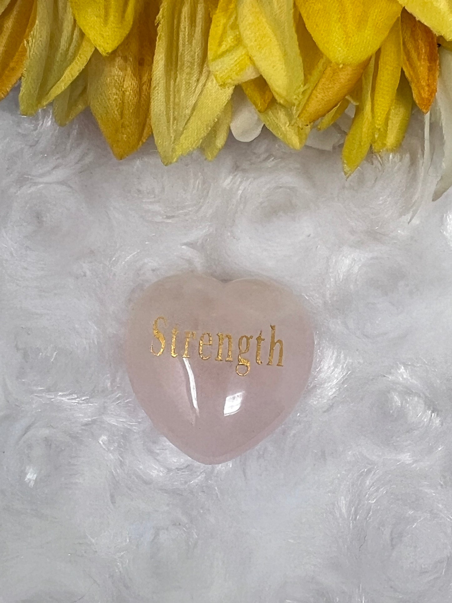 Rose Quartz Heart Shape "Strength"