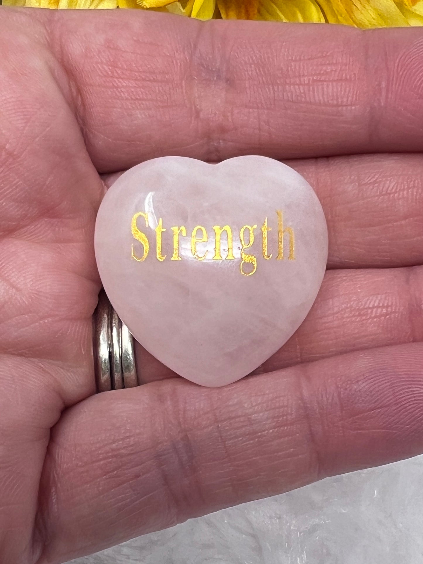 Rose Quartz Heart Shape "Strength"