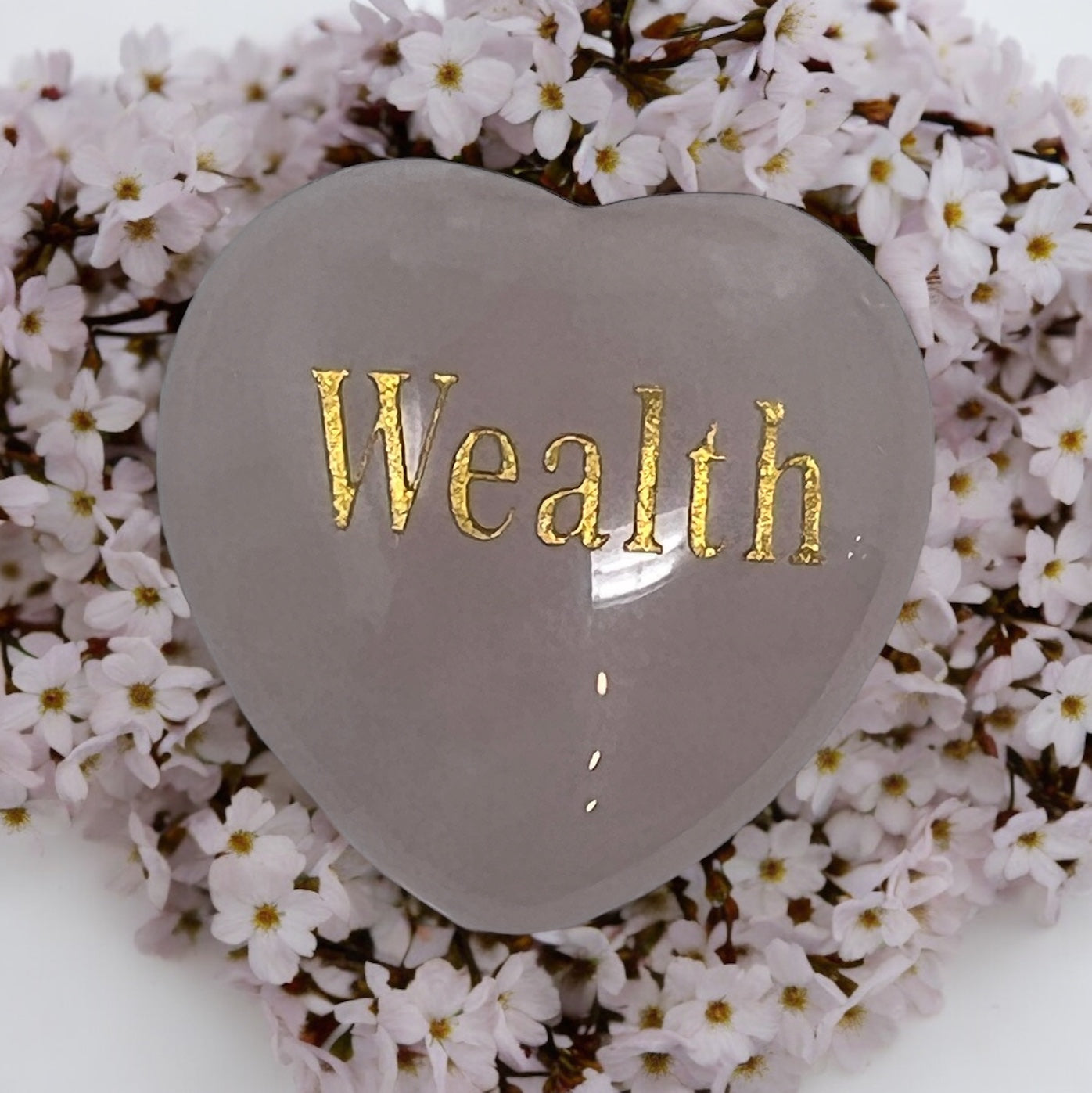 Rose Quartz Heart Shape "Wealth"