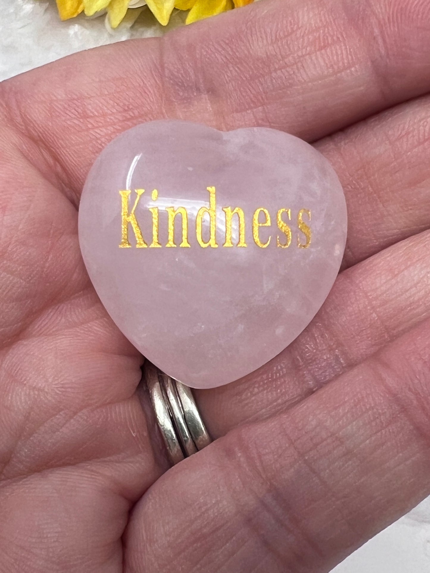 Rose Quartz Heart Shape "Kindness"
